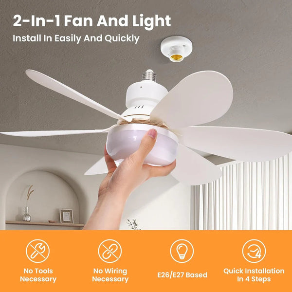 Remote Control LED Ceiling Fan